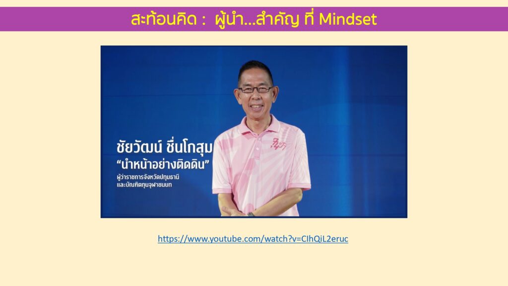 สะท้อนคิด :  ผู้นํา…สําคัญที่ Mindset